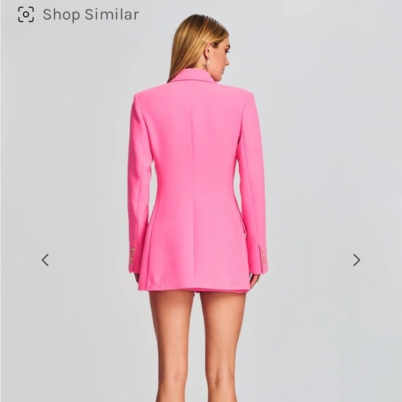 Retrofete-Hot Hyper Pink Kristen Designer Blazer Jacket - Picture 3 of 8